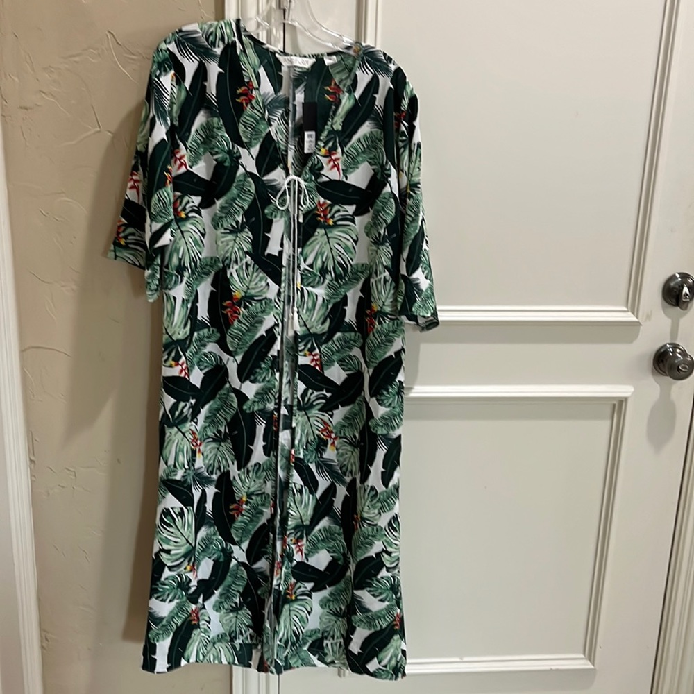 Rachel Zoe Palm Print Duster